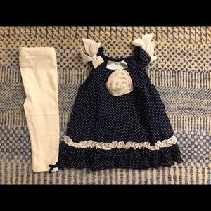 Koala Baby 6 mo navy and white outfit